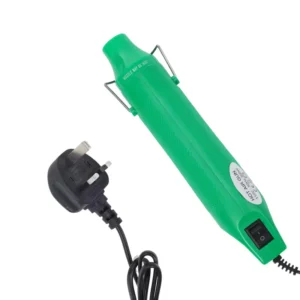 Electric Green UK Plug Soft Hot Air Gun 300W Durable Heating Tool 3-Year Warranty DIY Candle Making Adjustable Temp