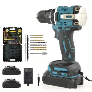 Electric Rechargeable Hammer Drill Battery Cordless Impact Drill with 13mm Metal Chuck for Concrete