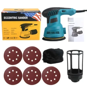 Electric Sander Industrial Grade 300W Plug In Woodworking Sanding Polisher 5 Inch Variable Speed Paint Wall Sanding Grinding