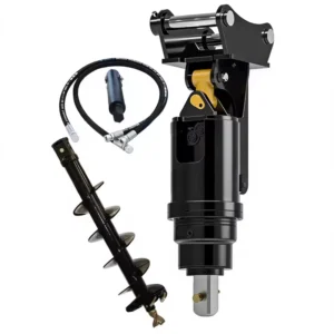 Engine Powered Hydraulic Earth Clay Rock Drilling Auger for Excavator 4 7 Ton Skid Steer Backhoe Loader 1 Year Warranty