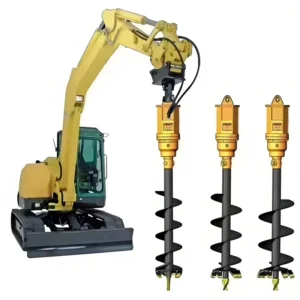 Excavator Auger Attachment 1 30 Ton Alloy Steel Motor Powered Ground Auger for Construction Farm Warranty