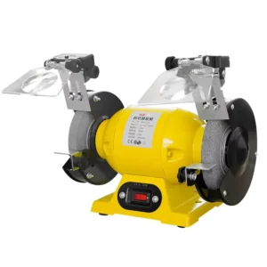 FUSAI MD3212MS 350W 6″ Yellow Electric Industrial Bench Grinder Machine with Magnifying Glass for Sharpening Knives Polishing