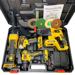 Factory 21v Portable Electric Cordless Brushless 18v Cordless Wireless Impact Drill Lithium Battery Power Drills Kit
