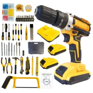 Factory Power Drill Kit 21V Portable Electric Cordless 18V Cordless Drill Lithium Battery Power Tools Kit