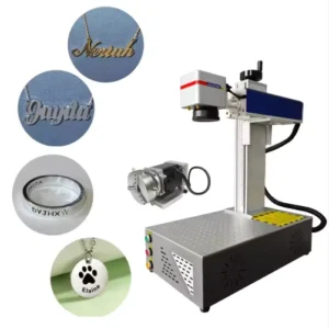 Fiber Laser Engraving Machine for Metal Leather Jewelry Stone Rubber & Plastic with DXF Support Deep Marking