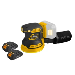 GSFIXTOP Cordless Brushless Circular Sander 2 Battery Packs 21V With Cushion Size 125mm