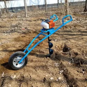 Hand Push One wheel Petrol Gasoline Power Deep Planting Earth Augers Boring Machine Hole Digger Drill Tree Planter