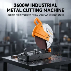 Heavy Duty Cut off Machine 2600w Metal Industrial Portable Electric 355mm Precision Cutting Machine with Saw Blade