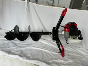 Heavy Duty Gas Powered Earth Auger for Fast Post Hole Digging and Tree Planting Professional Landscaping Equipment