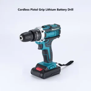 Heavy Duty Rechargeable Right Angle Electric Drill Cordless Pistol Grip Power Drill Set Multi-functional Driver Infinite Speed