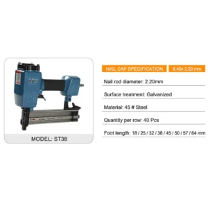High Effective Multifunction Portable Professional Air Straight Nail Gun
