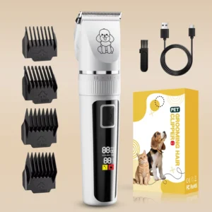 High Power 2 Speed Cordless Dog Grooming Shear USB Rechargeable Electric Professional Pet Hair Clippers