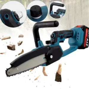 High Power 21V Brushless Cordless Mini Chainsaw 8 Inch Electric Pruning Saw with Safety Lock for Industrial Landscaping Set