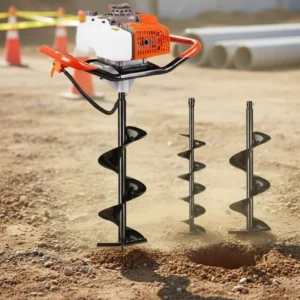 High Power Earth Auger Earth Auger Drill Double Blade Manual Post Hole Digger