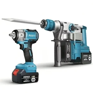 High Power Lithium Brushless Heavy Duty Cordless Jackhammer 28mm Concrete Breakers Rechargeable Electric Demolition Hammer Drill