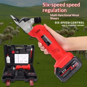 High Powered Electric Sheep Shears Stainless Steel Wireless Lithium Battery Rechargeable 220V Sheep Wool Clippers Animal