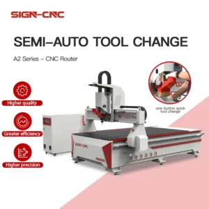 High Precision CNC Engraver With One-click & Semi-automatic Tool Change System Easy to Operate for MDF WOOD ACM Etc