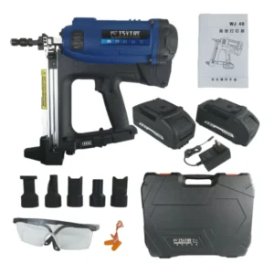 High quality gas nail gun cordless power tool powered by a 21V battery electric nail gun kit for woodworking