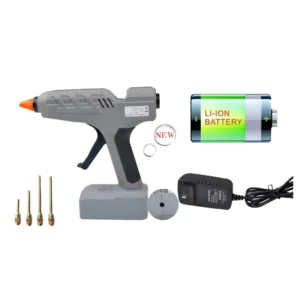 Household DIY Rechargeable 60w Electric Heating Silicone Hot Melt Glue Gun With Glue Sticks and 12v Li ion Battery Certification