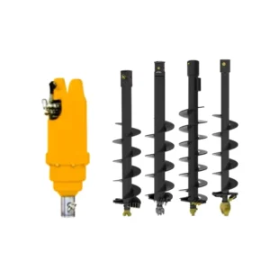 Hydraulic Earth Auger Drill Machine with Danfoss Motor and Bearing for Skid Steer Loaders & 2-4T Excavators