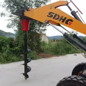 Hydraulic Earth Auger for 1.5 30T Excavators 60 260 Bar Operating Pressure 1500mm Drilling Depth Forestry Attachment
