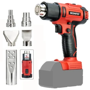 IRONFIST Heat Gun Cordless for M18 18V Battery Portable Hot Air Gun Two Temperature 300°C 550°C for DIY PVC Shrink Tubing