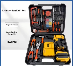 Industrial 21V Cordless Impact Drill Set Professional Lithium Battery Electric Drill Multi function Power Tool Kit for DIY