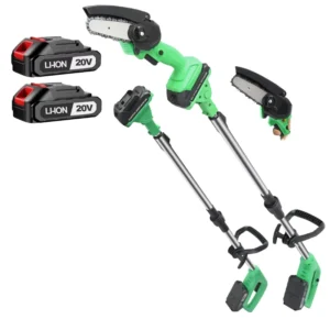 Industrial Cordless Mini Chain Saw Portable Wood Cutting Engine Powered Pump & Gear DIY Grade Pole Saw