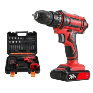 Industrial Grade Cordless Drill 12V 18V 36V Lithium Battery 800W Electric Screwdriver Impact Tools Set for Home DIY