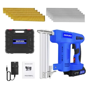 Industrial Grade DIY Battery Powered 21V Cordless Electric Nail Gun with Brushless Motor 100 Nail Capacity for Wood