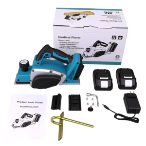 Industrial Grade High Power Brushless 21V Lithium Ion Rechargeable Handheld Cordless Woodworking Planer Household Renovation