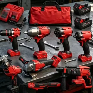Industrial Grade OEM Stainless Steel 12 Piece 18V Brushless Lithium Battery Power Tool Combination Set