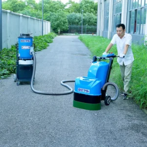 Industrial Vacuum Floor Grinder with HEPA Vacuum Epoxy Sanding Polishing Terrazzo Concrete Machine Pulidora De Concreto Manual