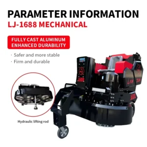 LJ 1688 Ride On Concrete Floor Grinder 22KW Dual Motor 1700mm Grinding Width Industrial Floor Polisher