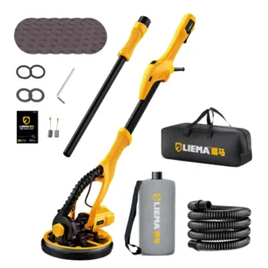 LM-225L Electric Drywall Sander Long Handle Foldable Wall Sanding Machine 220V Rated Voltage Variable Speed 1200W