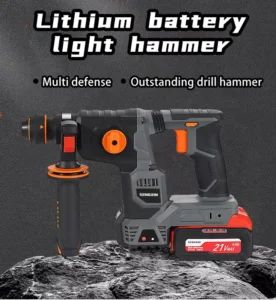 Light Weight Heavy Duty Brushless Cordless Rotary Hammer Drill Fast Charger 24mm Max Drilling Diameter DIY 4.0ah 20V