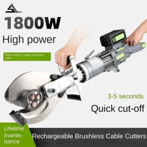 Lithium Battery Brushless Electric Hydraulic Cable Shear LZ 105C Copper Aluminum Cutting Tool with Alloy Steel Construction