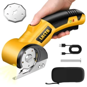 Lithium Cordless Electric Scissors High Speed Rechargeable Power Shear Rotary Cardboard Cutter Cutting Fabric Leather Carpet
