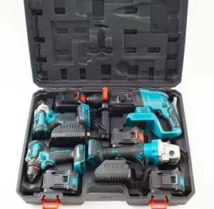 MT 4 in 1 Industrial Cordless Wrench Drill Angle Grinder Set Lithium Battery Power Tool Set