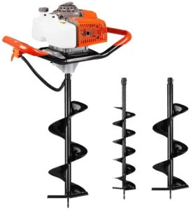 Manual Gasoline Powered Earth Drill Power Earth Auger for Garden Soil Hole Making Water Ice Fishing Breaker 63cc