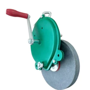 Manual Hand Bench Grinder 130mm Cast Iron Green Color Energy Saving for Home Use Grinding Scissors & Knives