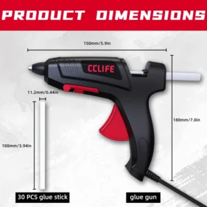 Manual Self use Hot Melt Glue Gun with Built in Socket Easy to Operate Custom Logo