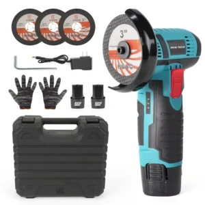 Mini 3 inch Cordless Angle Grinder with Battery Power Source Industrial Grade DIY Switch Metal Cut Off Wheel
