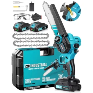 Mini 6 Inch Cordless Handheld Brushed Motor 1200W Chainsaw Upgraded Chain Oil System Battery Powered CE Certified OEM Supported