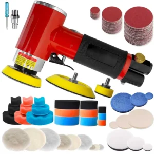 Mini Air Angle Sander 2/3 Inch 15000 RPM Pneumatic Polishing Grinding Power Tools