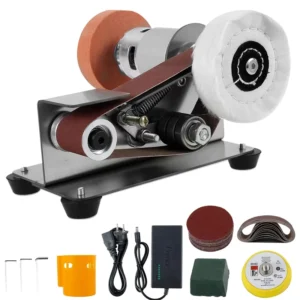Mini Belt Grinding Machine Tool Sharpening Sanding Grinding Electric Multifunctional Sander Polisher Variable Speed Home DIY
