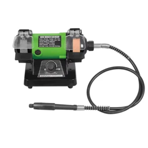 Mini Bench Grinder 150W Electric 75mm Cast Iron Base 3mm Chuck Capacity DIY
