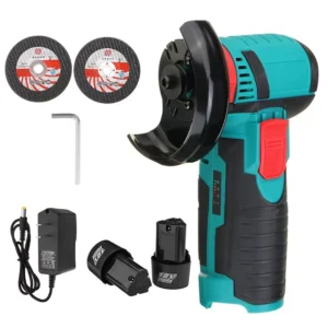 Mini Brushless Cordless Angle Grinder 100mm with Two 1500mAh Batteries Rechargeable