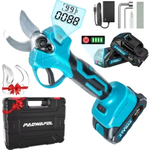 Mini Cordless Electric Pruning Shears 600W Left Handed Rubber Handle Lithium Battery Powered Handheld Tree Pruner