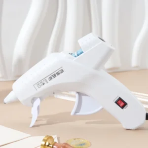 Mini Hot Melt Glue Gun 20W 7mm Glue Stick, Fast Heating, Industrial High Temperature Electric Glue Tool, Plastic, Office Use